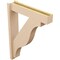Ekena Millwork 5 1/2-in W x 24-in D x 32-in H Funston Block Rough Cedar Woodgrain TimberThane Outlooker, Primed Tan OUTUR055X24X32FST44RCPR - alternate 6